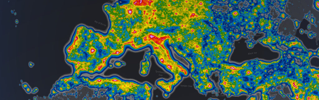 Lichtverschmutzungs-Karten Deutschland/Europa