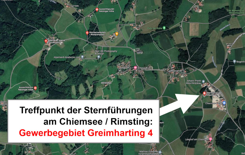 Sternführungen Chiemsee, Treffpunkt